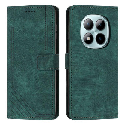 Skin Feel Stripe Pattern Leather Phone Case with Lanyard, For Redmi 15a 5G, For Redmi A7 Pro 4G 171mm, For Redmi Turbo 5 Max / Poco X8 Pro Max 5G, For Redmi Turbo 5 / Poco X8 Pro 5G, For Redmi Note 15 Pro+ 5G Global 163.3mm                             ...
