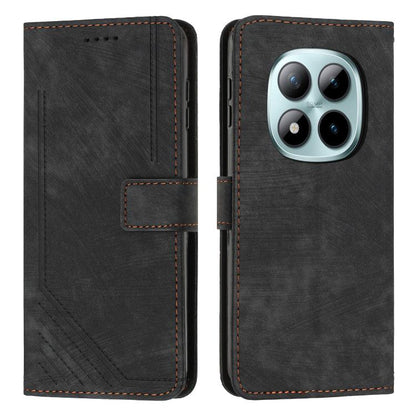 Skin Feel Stripe Pattern Leather Phone Case with Lanyard, For Redmi 15a 5G, For Redmi A7 Pro 4G 171mm, For Redmi Turbo 5 Max / Poco X8 Pro Max 5G, For Redmi Turbo 5 / Poco X8 Pro 5G, For Redmi Note 15 Pro+ 5G Global 163.3mm                             ...