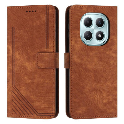 Skin Feel Stripe Pattern Leather Phone Case with Lanyard, For Redmi 15a 5G, For Redmi A7 Pro 4G 171mm, For Redmi Turbo 5 Max / Poco X8 Pro Max 5G, For Redmi Turbo 5 / Poco X8 Pro 5G, For Redmi Note 15 Pro+ 5G Global 163.3mm                             ...