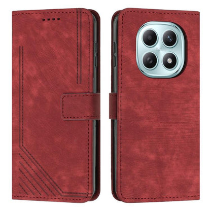 Skin Feel Stripe Pattern Leather Phone Case with Lanyard, For Redmi 15a 5G, For Redmi A7 Pro 4G 171mm, For Redmi Turbo 5 Max / Poco X8 Pro Max 5G, For Redmi Turbo 5 / Poco X8 Pro 5G, For Redmi Note 15 Pro+ 5G Global 163.3mm                             ...