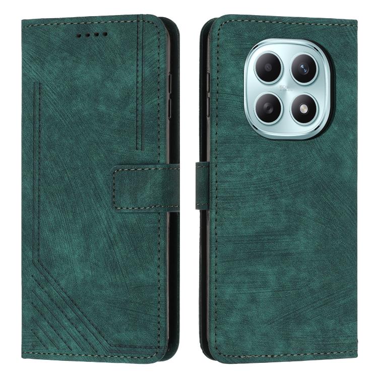 Skin Feel Stripe Pattern Leather Phone Case with Lanyard, For Redmi 15a 5G, For Redmi A7 Pro 4G 171mm, For Redmi Turbo 5 Max / Poco X8 Pro Max 5G, For Redmi Turbo 5 / Poco X8 Pro 5G, For Redmi Note 15 Pro+ 5G Global 163.3mm                             ...