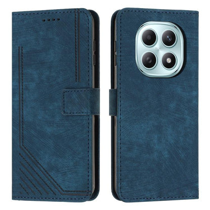 Skin Feel Stripe Pattern Leather Phone Case with Lanyard, For Redmi 15a 5G, For Redmi A7 Pro 4G 171mm, For Redmi Turbo 5 Max / Poco X8 Pro Max 5G, For Redmi Turbo 5 / Poco X8 Pro 5G, For Redmi Note 15 Pro+ 5G Global 163.3mm                             ...