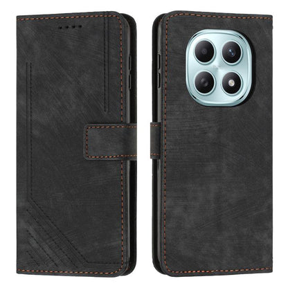 Skin Feel Stripe Pattern Leather Phone Case with Lanyard, For Redmi 15a 5G, For Redmi A7 Pro 4G 171mm, For Redmi Turbo 5 Max / Poco X8 Pro Max 5G, For Redmi Turbo 5 / Poco X8 Pro 5G, For Redmi Note 15 Pro+ 5G Global 163.3mm                             ...