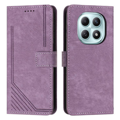 Skin Feel Stripe Pattern Leather Phone Case with Lanyard, For Redmi 15a 5G, For Redmi A7 Pro 4G 171mm, For Redmi Turbo 5 Max / Poco X8 Pro Max 5G, For Redmi Turbo 5 / Poco X8 Pro 5G, For Redmi Note 15 Pro+ 5G Global 163.3mm                             ...