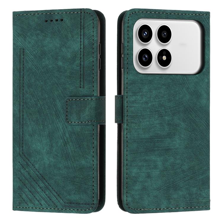 Skin Feel Stripe Pattern Leather Phone Case with Lanyard, For Redmi 15a 5G, For Redmi A7 Pro 4G 171mm, For Redmi Turbo 5 Max / Poco X8 Pro Max 5G, For Redmi Turbo 5 / Poco X8 Pro 5G, For Redmi Note 15 Pro+ 5G Global 163.3mm                             ...
