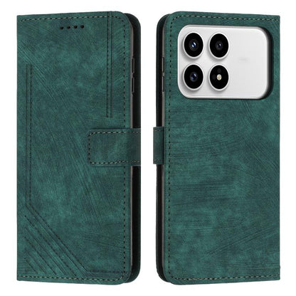 Skin Feel Stripe Pattern Leather Phone Case with Lanyard, For Redmi 15a 5G, For Redmi A7 Pro 4G 171mm, For Redmi Turbo 5 Max / Poco X8 Pro Max 5G, For Redmi Turbo 5 / Poco X8 Pro 5G, For Redmi Note 15 Pro+ 5G Global 163.3mm                             ...