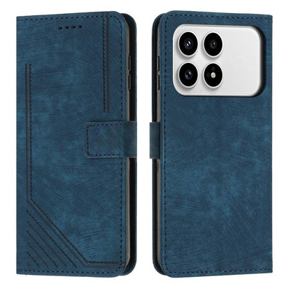 Skin Feel Stripe Pattern Leather Phone Case with Lanyard, For Redmi 15a 5G, For Redmi A7 Pro 4G 171mm, For Redmi Turbo 5 Max / Poco X8 Pro Max 5G, For Redmi Turbo 5 / Poco X8 Pro 5G, For Redmi Note 15 Pro+ 5G Global 163.3mm                             ...