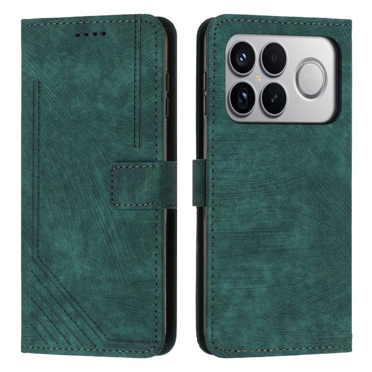 Skin Feel Stripe Pattern Leather Phone Case with Lanyard, For Redmi 15a 5G, For Redmi A7 Pro 4G 171mm, For Redmi Turbo 5 Max / Poco X8 Pro Max 5G, For Redmi Turbo 5 / Poco X8 Pro 5G, For Redmi Note 15 Pro+ 5G Global 163.3mm                             ...