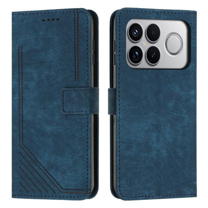 Skin Feel Stripe Pattern Leather Phone Case with Lanyard, For Redmi 15a 5G, For Redmi A7 Pro 4G 171mm, For Redmi Turbo 5 Max / Poco X8 Pro Max 5G, For Redmi Turbo 5 / Poco X8 Pro 5G, For Redmi Note 15 Pro+ 5G Global 163.3mm                             ...