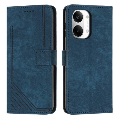 Skin Feel Stripe Pattern Leather Phone Case with Lanyard, For Redmi 15a 5G, For Redmi A7 Pro 4G 171mm, For Redmi Turbo 5 Max / Poco X8 Pro Max 5G, For Redmi Turbo 5 / Poco X8 Pro 5G, For Redmi Note 15 Pro+ 5G Global 163.3mm                             ...