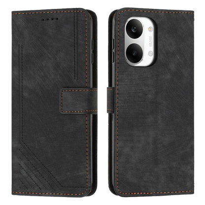 Skin Feel Stripe Pattern Leather Phone Case with Lanyard, For Redmi 15a 5G, For Redmi A7 Pro 4G 171mm, For Redmi Turbo 5 Max / Poco X8 Pro Max 5G, For Redmi Turbo 5 / Poco X8 Pro 5G, For Redmi Note 15 Pro+ 5G Global 163.3mm                             ...