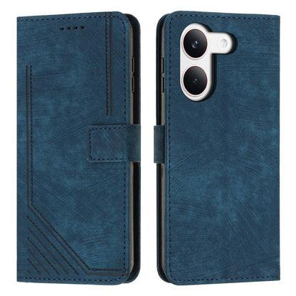 Skin Feel Stripe Pattern Leather Phone Case with Lanyard, For Redmi 15a 5G, For Redmi A7 Pro 4G 171mm, For Redmi Turbo 5 Max / Poco X8 Pro Max 5G, For Redmi Turbo 5 / Poco X8 Pro 5G, For Redmi Note 15 Pro+ 5G Global 163.3mm                             ...