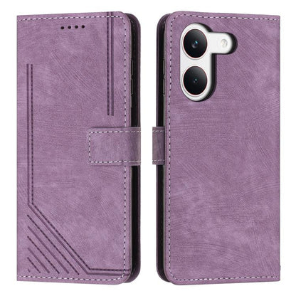 Skin Feel Stripe Pattern Leather Phone Case with Lanyard, For Redmi 15a 5G, For Redmi A7 Pro 4G 171mm, For Redmi Turbo 5 Max / Poco X8 Pro Max 5G, For Redmi Turbo 5 / Poco X8 Pro 5G, For Redmi Note 15 Pro+ 5G Global 163.3mm                             ...