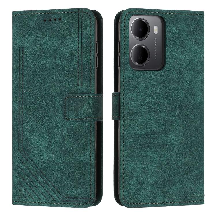Skin Feel Stripe Pattern Leather Phone Case with Lanyard, For Redmi 15a 5G, For Redmi A7 Pro 4G 171mm, For Redmi Turbo 5 Max / Poco X8 Pro Max 5G, For Redmi Turbo 5 / Poco X8 Pro 5G, For Redmi Note 15 Pro+ 5G Global 163.3mm                             ...