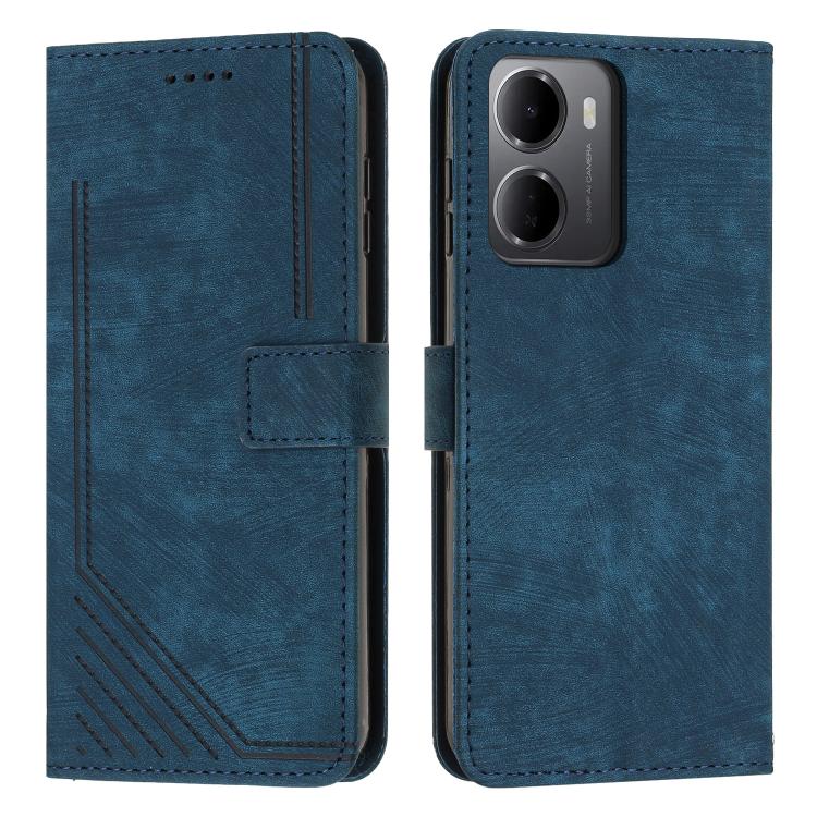 Skin Feel Stripe Pattern Leather Phone Case with Lanyard, For Redmi 15a 5G, For Redmi A7 Pro 4G 171mm, For Redmi Turbo 5 Max / Poco X8 Pro Max 5G, For Redmi Turbo 5 / Poco X8 Pro 5G, For Redmi Note 15 Pro+ 5G Global 163.3mm                             ...