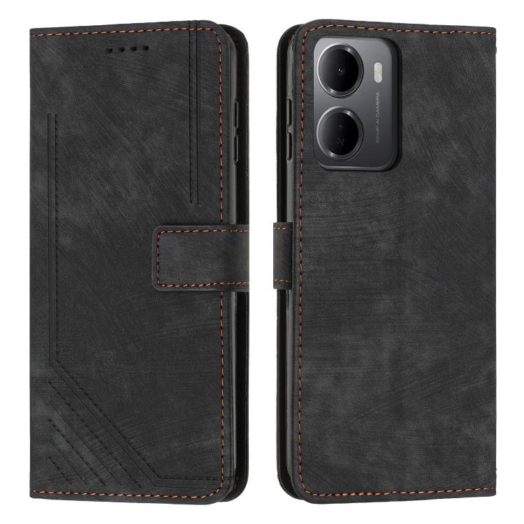 Skin Feel Stripe Pattern Leather Phone Case with Lanyard, For Redmi 15a 5G, For Redmi A7 Pro 4G 171mm, For Redmi Turbo 5 Max / Poco X8 Pro Max 5G, For Redmi Turbo 5 / Poco X8 Pro 5G, For Redmi Note 15 Pro+ 5G Global 163.3mm                             ...