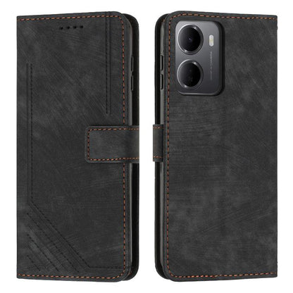 Skin Feel Stripe Pattern Leather Phone Case with Lanyard, For Redmi 15a 5G, For Redmi A7 Pro 4G 171mm, For Redmi Turbo 5 Max / Poco X8 Pro Max 5G, For Redmi Turbo 5 / Poco X8 Pro 5G, For Redmi Note 15 Pro+ 5G Global 163.3mm                             ...