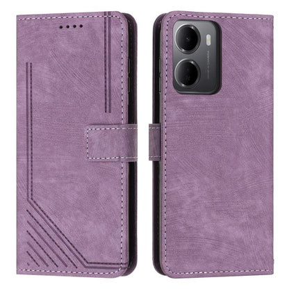 Skin Feel Stripe Pattern Leather Phone Case with Lanyard, For Redmi 15a 5G, For Redmi A7 Pro 4G 171mm, For Redmi Turbo 5 Max / Poco X8 Pro Max 5G, For Redmi Turbo 5 / Poco X8 Pro 5G, For Redmi Note 15 Pro+ 5G Global 163.3mm                             ...