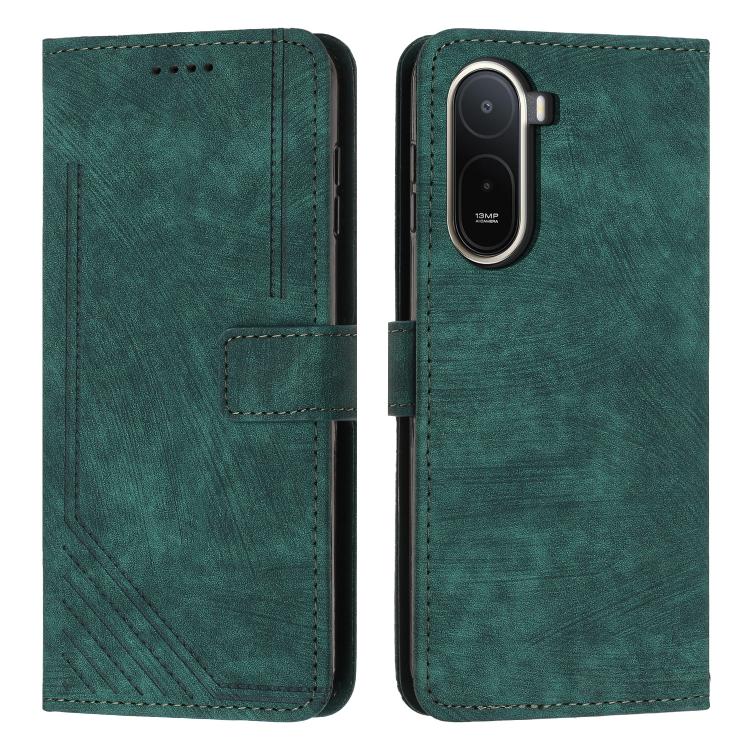 Skin Feel Stripe Pattern Leather Phone Case with Lanyard, For Redmi 15a 5G, For Redmi A7 Pro 4G 171mm, For Redmi Turbo 5 Max / Poco X8 Pro Max 5G, For Redmi Turbo 5 / Poco X8 Pro 5G, For Redmi Note 15 Pro+ 5G Global 163.3mm                             ...