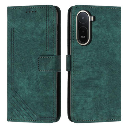 Skin Feel Stripe Pattern Leather Phone Case with Lanyard, For Redmi 15a 5G, For Redmi A7 Pro 4G 171mm, For Redmi Turbo 5 Max / Poco X8 Pro Max 5G, For Redmi Turbo 5 / Poco X8 Pro 5G, For Redmi Note 15 Pro+ 5G Global 163.3mm                             ...