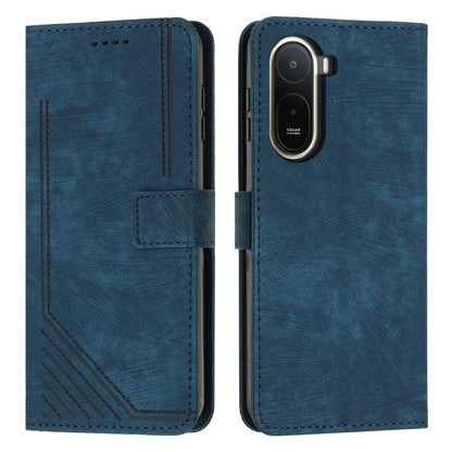 Skin Feel Stripe Pattern Leather Phone Case with Lanyard, For Redmi 15a 5G, For Redmi A7 Pro 4G 171mm, For Redmi Turbo 5 Max / Poco X8 Pro Max 5G, For Redmi Turbo 5 / Poco X8 Pro 5G, For Redmi Note 15 Pro+ 5G Global 163.3mm                             ...