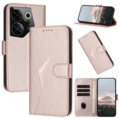 Triangle Pattern Buckle Clasp Leather Phone Case, For Tecno Camon 20 Premier, For Tecno Camon 20 / Camon 20 Pro 4G, For Tecno Spark 10C, For Tecno Spark 10 4G, For Tecno Spark Go 2023, For Tecno Spark 10 Pro, For Tecno Pova 4, For Tecno Pova 2