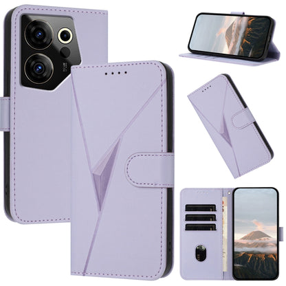 Triangle Pattern Buckle Clasp Leather Phone Case, For Tecno Camon 20 Premier, For Tecno Camon 20 / Camon 20 Pro 4G, For Tecno Spark 10C, For Tecno Spark 10 4G, For Tecno Spark Go 2023, For Tecno Spark 10 Pro, For Tecno Pova 4, For Tecno Pova 2