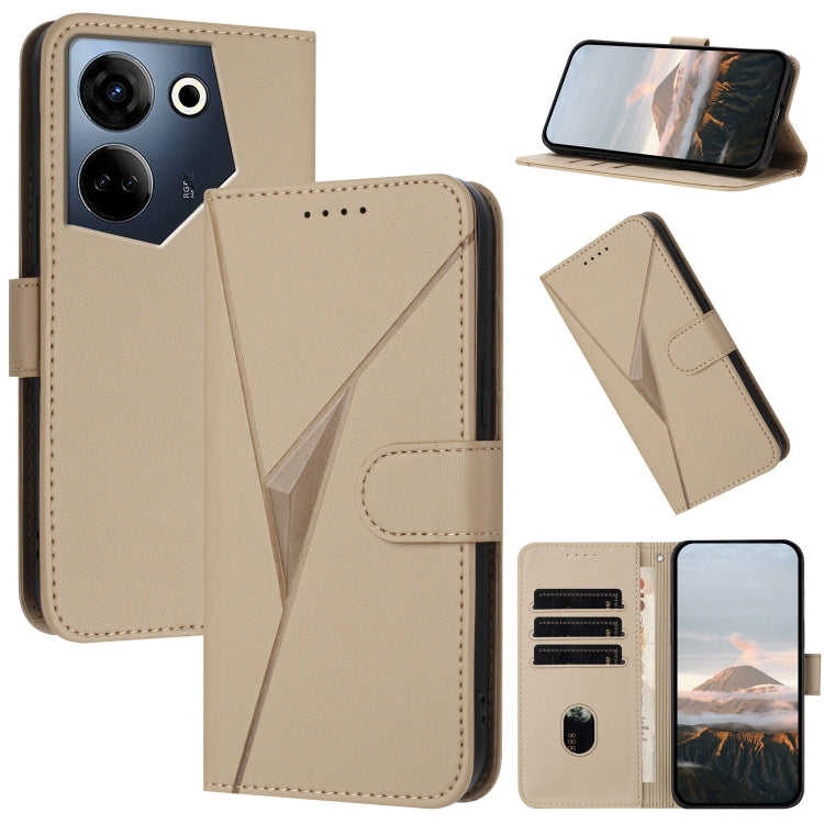 Triangle Pattern Buckle Clasp Leather Phone Case, For Tecno Camon 20 Premier, For Tecno Camon 20 / Camon 20 Pro 4G, For Tecno Spark 10C, For Tecno Spark 10 4G, For Tecno Spark Go 2023, For Tecno Spark 10 Pro, For Tecno Pova 4, For Tecno Pova 2