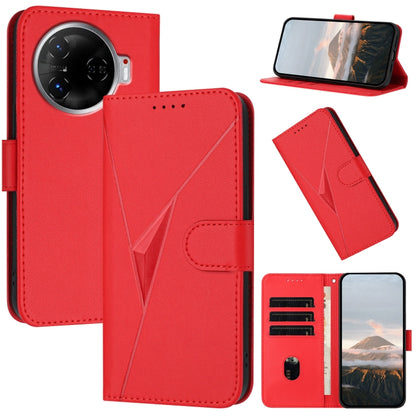 Triangle Pattern Buckle Clasp Leather Phone Case, For Tecno Pova 6 Neo 5G / Spark 30 5G, For Tecno Spark 30 Pro 4G, For Tecno Spark 30 4G, For Tecno Spark Go 5G 2025 / Hot 60i 5G, For Tecno Spark Go 2025, For Tecno Spark 30C, For Tecno Pova 6 Neo      ...
