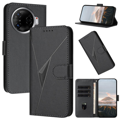 Triangle Pattern Buckle Clasp Leather Phone Case, For Tecno Pova 6 Neo 5G / Spark 30 5G, For Tecno Spark 30 Pro 4G, For Tecno Spark 30 4G, For Tecno Spark Go 5G 2025 / Hot 60i 5G, For Tecno Spark Go 2025, For Tecno Spark 30C, For Tecno Pova 6 Neo      ...