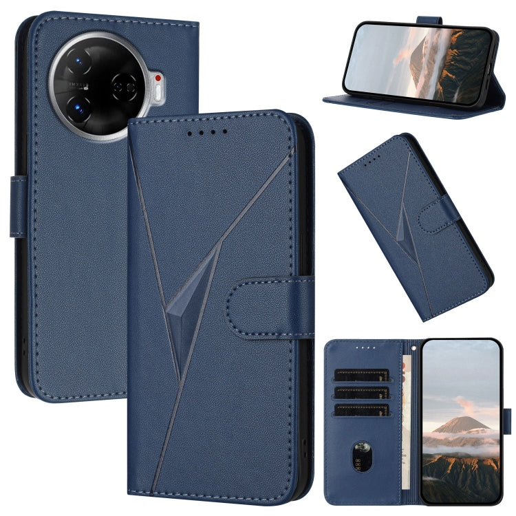 Triangle Pattern Buckle Clasp Leather Phone Case, For Tecno Pova 6 Neo 5G / Spark 30 5G, For Tecno Spark 30 Pro 4G, For Tecno Spark 30 4G, For Tecno Spark Go 5G 2025 / Hot 60i 5G, For Tecno Spark Go 2025, For Tecno Spark 30C, For Tecno Pova 6 Neo      ...