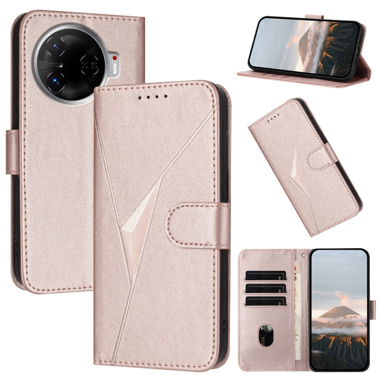 Triangle Pattern Buckle Clasp Leather Phone Case, For Tecno Pova 6 Neo 5G / Spark 30 5G, For Tecno Spark 30 Pro 4G, For Tecno Spark 30 4G, For Tecno Spark Go 5G 2025 / Hot 60i 5G, For Tecno Spark Go 2025, For Tecno Spark 30C, For Tecno Pova 6 Neo      ...