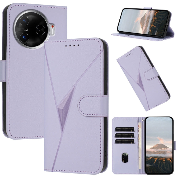 Triangle Pattern Buckle Clasp Leather Phone Case, For Tecno Pova 6 Neo 5G / Spark 30 5G, For Tecno Spark 30 Pro 4G, For Tecno Spark 30 4G, For Tecno Spark Go 5G 2025 / Hot 60i 5G, For Tecno Spark Go 2025, For Tecno Spark 30C, For Tecno Pova 6 Neo      ...