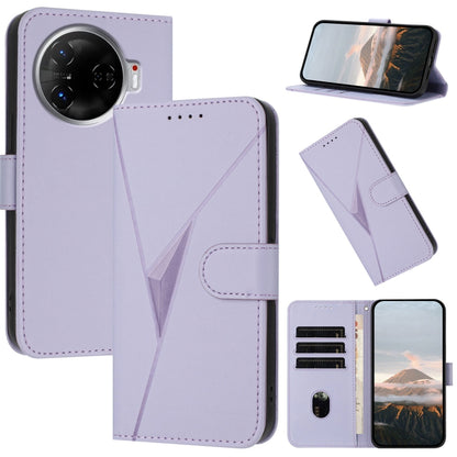 Triangle Pattern Buckle Clasp Leather Phone Case, For Tecno Pova 6 Neo 5G / Spark 30 5G, For Tecno Spark 30 Pro 4G, For Tecno Spark 30 4G, For Tecno Spark Go 5G 2025 / Hot 60i 5G, For Tecno Spark Go 2025, For Tecno Spark 30C, For Tecno Pova 6 Neo      ...