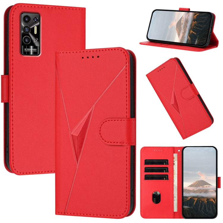 Triangle Pattern Buckle Clasp Leather Phone Case, For Tecno Camon 20 Premier, For Tecno Camon 20 / Camon 20 Pro 4G, For Tecno Spark 10C, For Tecno Spark 10 4G, For Tecno Spark Go 2023, For Tecno Spark 10 Pro, For Tecno Pova 4, For Tecno Pova 2