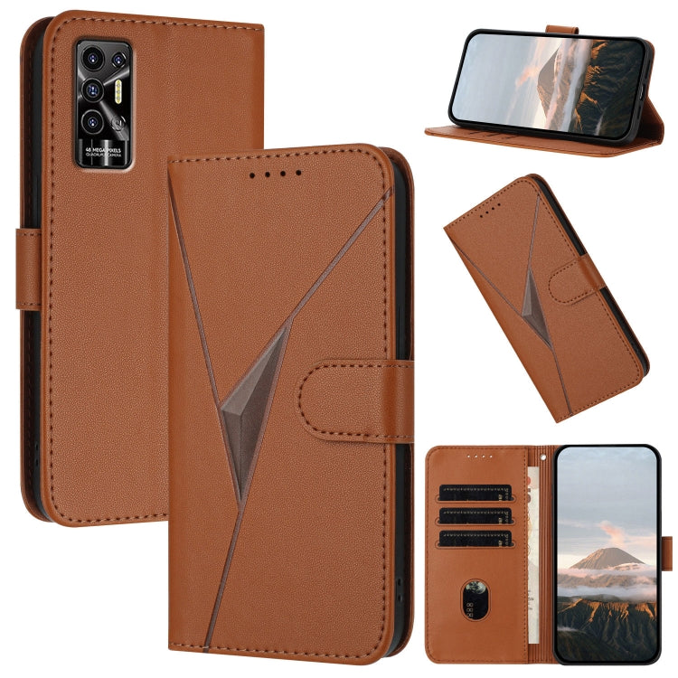 Triangle Pattern Buckle Clasp Leather Phone Case, For Tecno Camon 20 Premier, For Tecno Camon 20 / Camon 20 Pro 4G, For Tecno Spark 10C, For Tecno Spark 10 4G, For Tecno Spark Go 2023, For Tecno Spark 10 Pro, For Tecno Pova 4, For Tecno Pova 2
