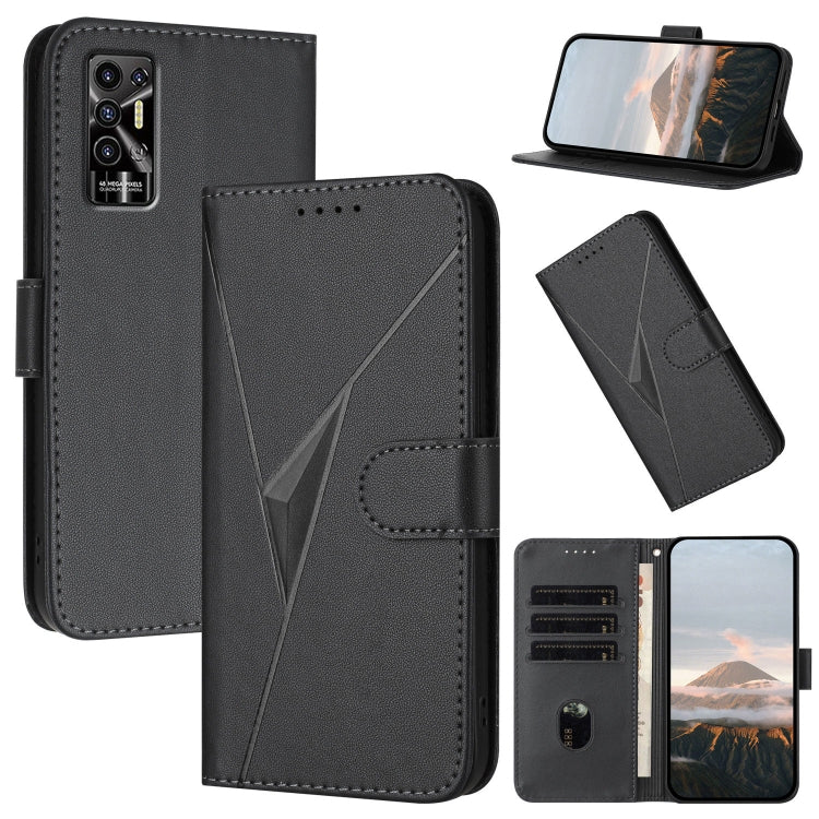Triangle Pattern Buckle Clasp Leather Phone Case, For Tecno Camon 20 Premier, For Tecno Camon 20 / Camon 20 Pro 4G, For Tecno Spark 10C, For Tecno Spark 10 4G, For Tecno Spark Go 2023, For Tecno Spark 10 Pro, For Tecno Pova 4, For Tecno Pova 2