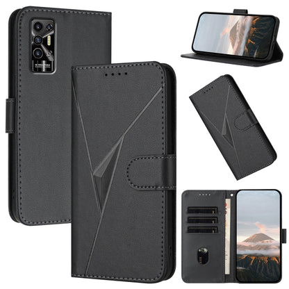 Triangle Pattern Buckle Clasp Leather Phone Case, For Tecno Camon 20 Premier, For Tecno Camon 20 / Camon 20 Pro 4G, For Tecno Spark 10C, For Tecno Spark 10 4G, For Tecno Spark Go 2023, For Tecno Spark 10 Pro, For Tecno Pova 4, For Tecno Pova 2