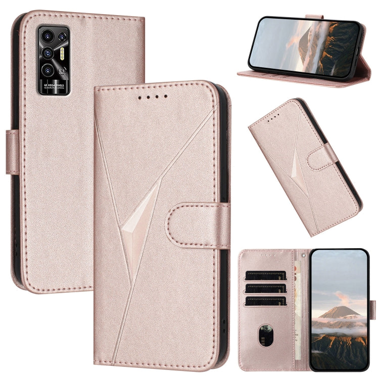Triangle Pattern Buckle Clasp Leather Phone Case, For Tecno Camon 20 Premier, For Tecno Camon 20 / Camon 20 Pro 4G, For Tecno Spark 10C, For Tecno Spark 10 4G, For Tecno Spark Go 2023, For Tecno Spark 10 Pro, For Tecno Pova 4, For Tecno Pova 2