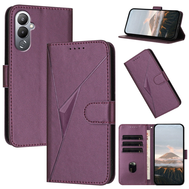Triangle Pattern Buckle Clasp Leather Phone Case, For Tecno Camon 20 Premier, For Tecno Camon 20 / Camon 20 Pro 4G, For Tecno Spark 10C, For Tecno Spark 10 4G, For Tecno Spark Go 2023, For Tecno Spark 10 Pro, For Tecno Pova 4, For Tecno Pova 2