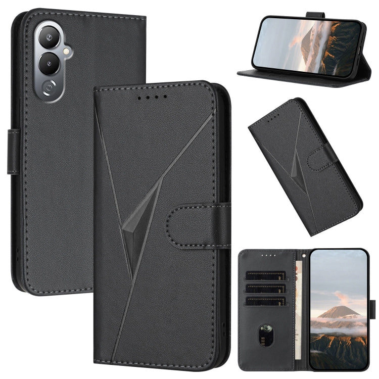 Triangle Pattern Buckle Clasp Leather Phone Case, For Tecno Camon 20 Premier, For Tecno Camon 20 / Camon 20 Pro 4G, For Tecno Spark 10C, For Tecno Spark 10 4G, For Tecno Spark Go 2023, For Tecno Spark 10 Pro, For Tecno Pova 4, For Tecno Pova 2