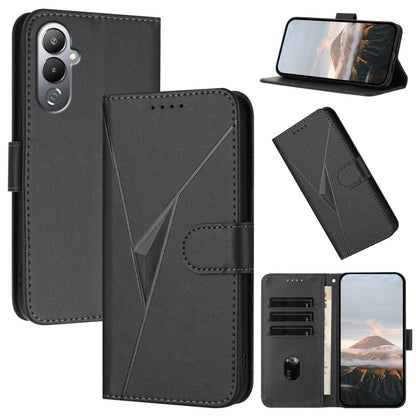 Triangle Pattern Buckle Clasp Leather Phone Case, For Tecno Camon 20 Premier, For Tecno Camon 20 / Camon 20 Pro 4G, For Tecno Spark 10C, For Tecno Spark 10 4G, For Tecno Spark Go 2023, For Tecno Spark 10 Pro, For Tecno Pova 4, For Tecno Pova 2