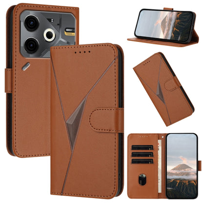 Triangle Pattern Buckle Clasp Leather Phone Case, For Tecno Pova 6 Neo 5G / Spark 30 5G, For Tecno Spark 30 Pro 4G, For Tecno Spark 30 4G, For Tecno Spark Go 5G 2025 / Hot 60i 5G, For Tecno Spark Go 2025, For Tecno Spark 30C, For Tecno Pova 6 Neo      ...