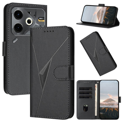 Triangle Pattern Buckle Clasp Leather Phone Case, For Tecno Pova 6 Neo 5G / Spark 30 5G, For Tecno Spark 30 Pro 4G, For Tecno Spark 30 4G, For Tecno Spark Go 5G 2025 / Hot 60i 5G, For Tecno Spark Go 2025, For Tecno Spark 30C, For Tecno Pova 6 Neo      ...