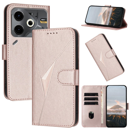 Triangle Pattern Buckle Clasp Leather Phone Case, For Tecno Pova 6 Neo 5G / Spark 30 5G, For Tecno Spark 30 Pro 4G, For Tecno Spark 30 4G, For Tecno Spark Go 5G 2025 / Hot 60i 5G, For Tecno Spark Go 2025, For Tecno Spark 30C, For Tecno Pova 6 Neo      ...