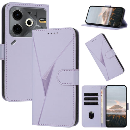 Triangle Pattern Buckle Clasp Leather Phone Case, For Tecno Pova 6 Neo 5G / Spark 30 5G, For Tecno Spark 30 Pro 4G, For Tecno Spark 30 4G, For Tecno Spark Go 5G 2025 / Hot 60i 5G, For Tecno Spark Go 2025, For Tecno Spark 30C, For Tecno Pova 6 Neo      ...