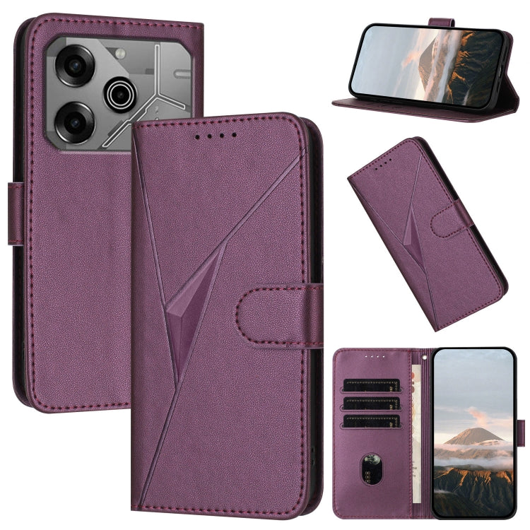 Triangle Pattern Buckle Clasp Leather Phone Case, For Tecno Pova 6 Neo 5G / Spark 30 5G, For Tecno Spark 30 Pro 4G, For Tecno Spark 30 4G, For Tecno Spark Go 5G 2025 / Hot 60i 5G, For Tecno Spark Go 2025, For Tecno Spark 30C, For Tecno Pova 6 Neo      ...
