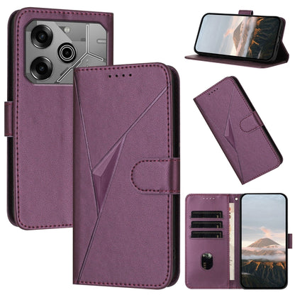 Triangle Pattern Buckle Clasp Leather Phone Case, For Tecno Pova 6 Neo 5G / Spark 30 5G, For Tecno Spark 30 Pro 4G, For Tecno Spark 30 4G, For Tecno Spark Go 5G 2025 / Hot 60i 5G, For Tecno Spark Go 2025, For Tecno Spark 30C, For Tecno Pova 6 Neo      ...