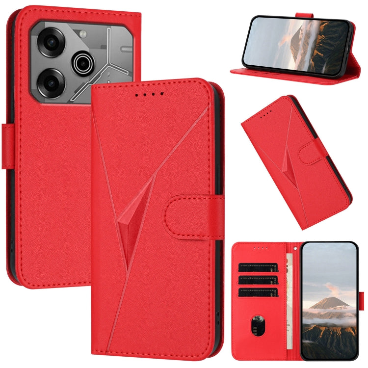 Triangle Pattern Buckle Clasp Leather Phone Case, For Tecno Pova 6 Neo 5G / Spark 30 5G, For Tecno Spark 30 Pro 4G, For Tecno Spark 30 4G, For Tecno Spark Go 5G 2025 / Hot 60i 5G, For Tecno Spark Go 2025, For Tecno Spark 30C, For Tecno Pova 6 Neo      ...