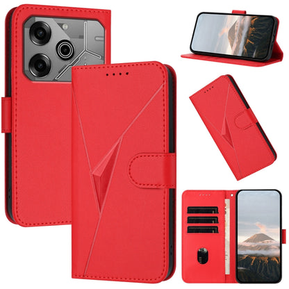 Triangle Pattern Buckle Clasp Leather Phone Case, For Tecno Pova 6 Neo 5G / Spark 30 5G, For Tecno Spark 30 Pro 4G, For Tecno Spark 30 4G, For Tecno Spark Go 5G 2025 / Hot 60i 5G, For Tecno Spark Go 2025, For Tecno Spark 30C, For Tecno Pova 6 Neo      ...